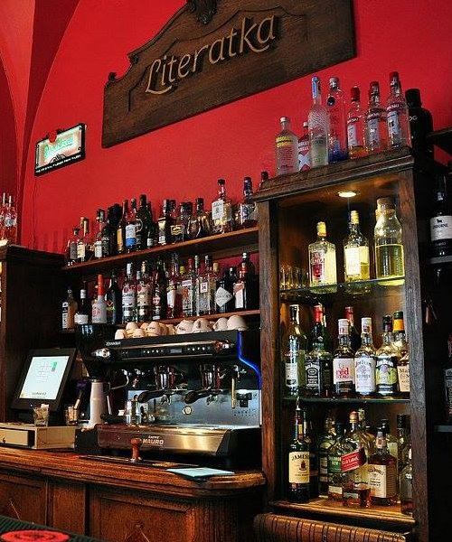 Cafe with books in Wroclaw